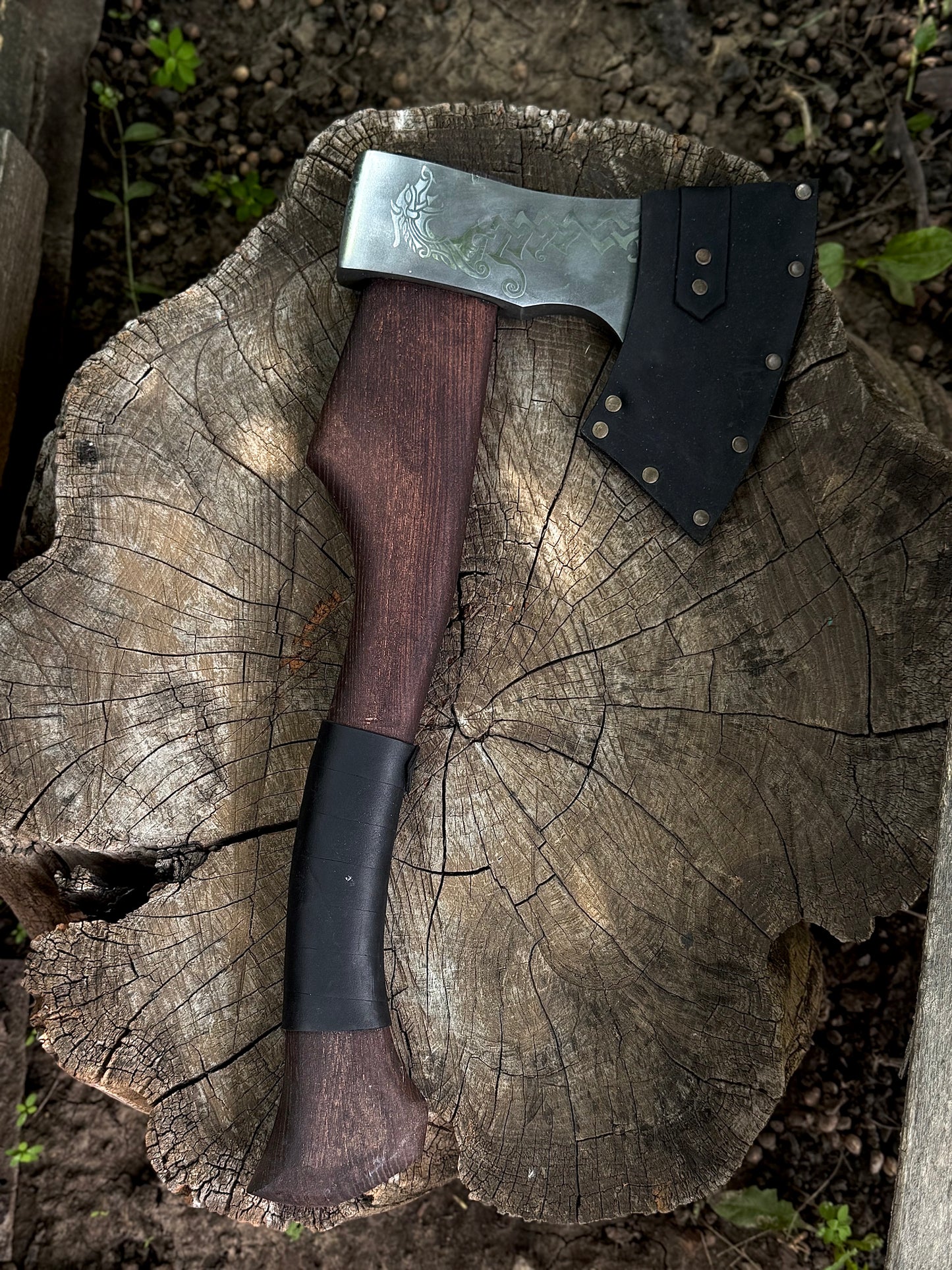 Handmade Viking Hatchet – U8GA Steel, Gorillas BBQ TR28