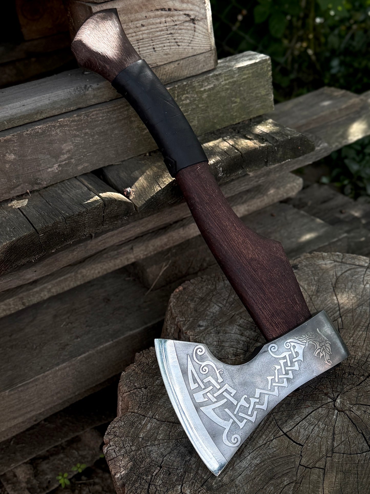 Handmade Viking Hatchet – U8GA Steel, Gorillas BBQ TR28