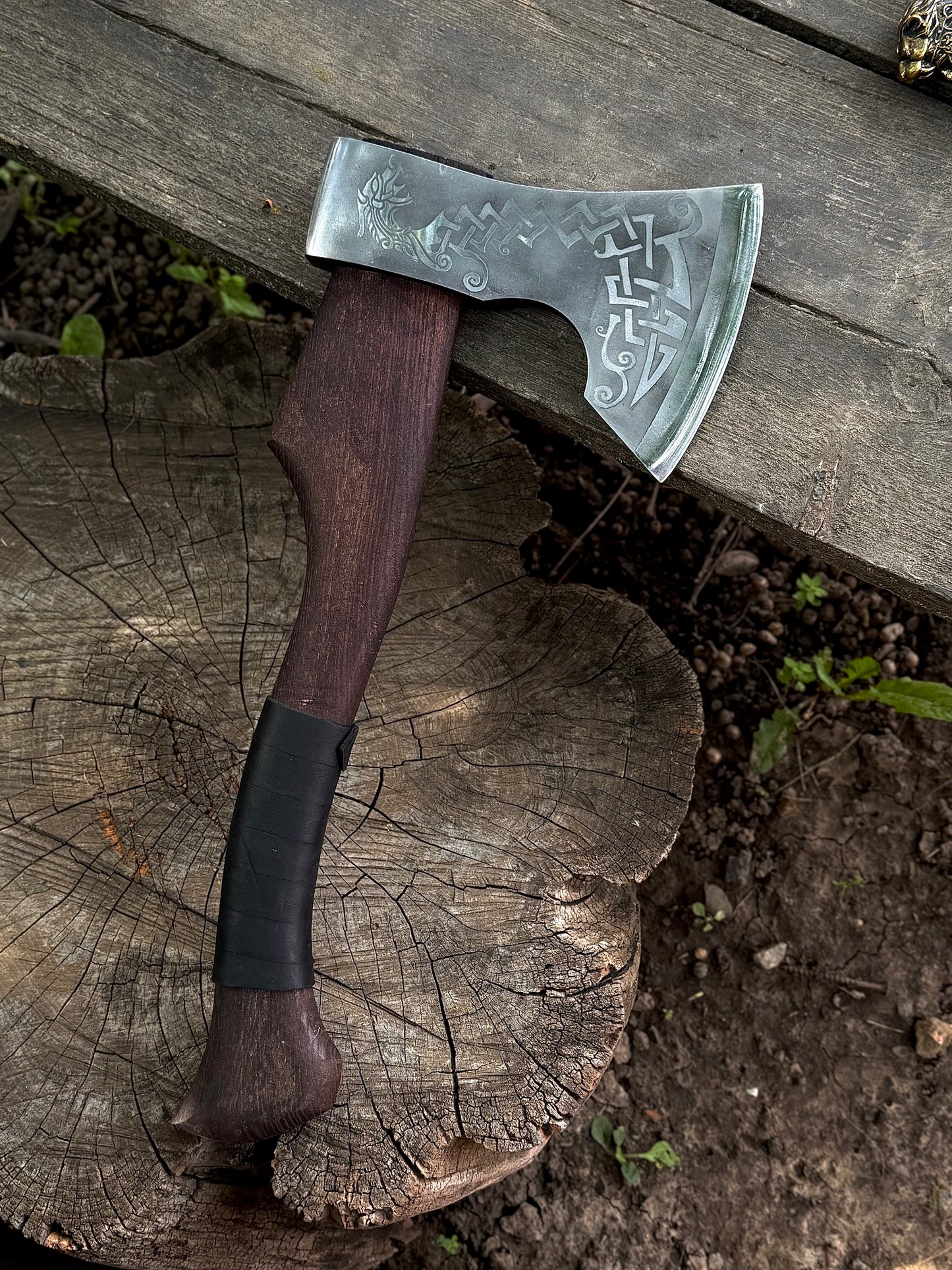Handmade Viking Hatchet – U8GA Steel, Gorillas BBQ TR28