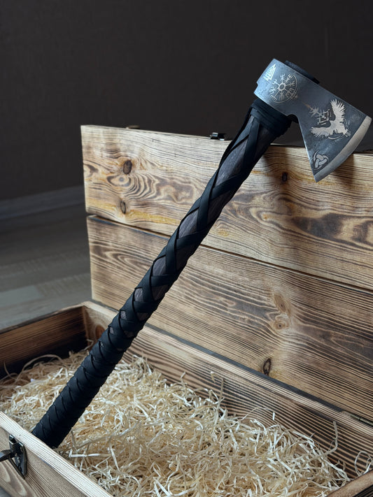 Gorillas BBQ TR72 “Voron 2” Hand‑Forged Axe – 65G Steel