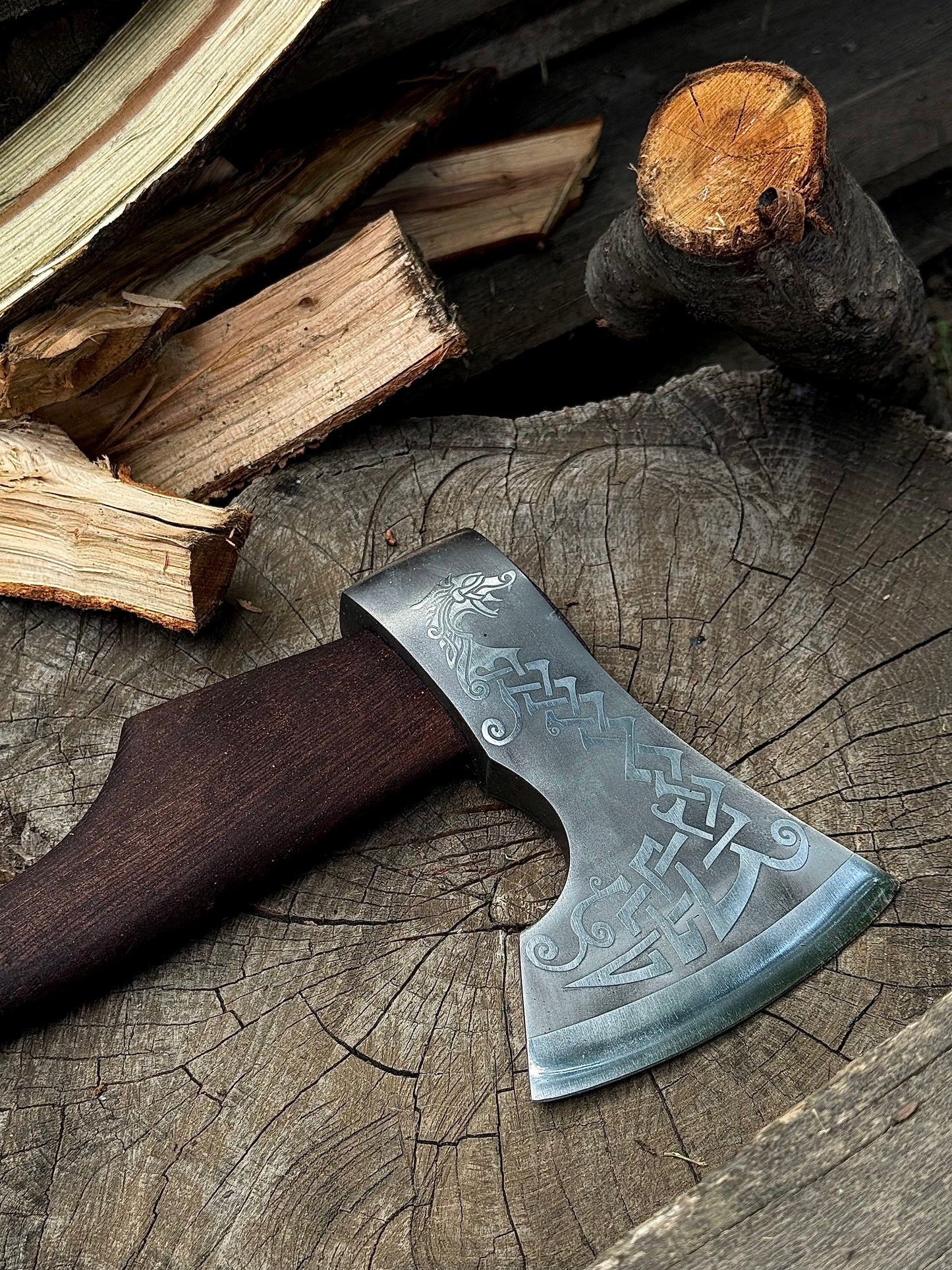 Handmade Viking Hatchet – U8GA Steel, Gorillas BBQ TR28