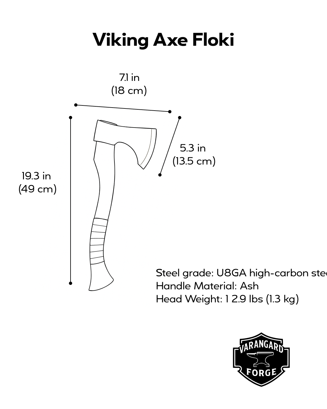 Viking Axe Floki U8GA Steel Gorillas BBQ TR23