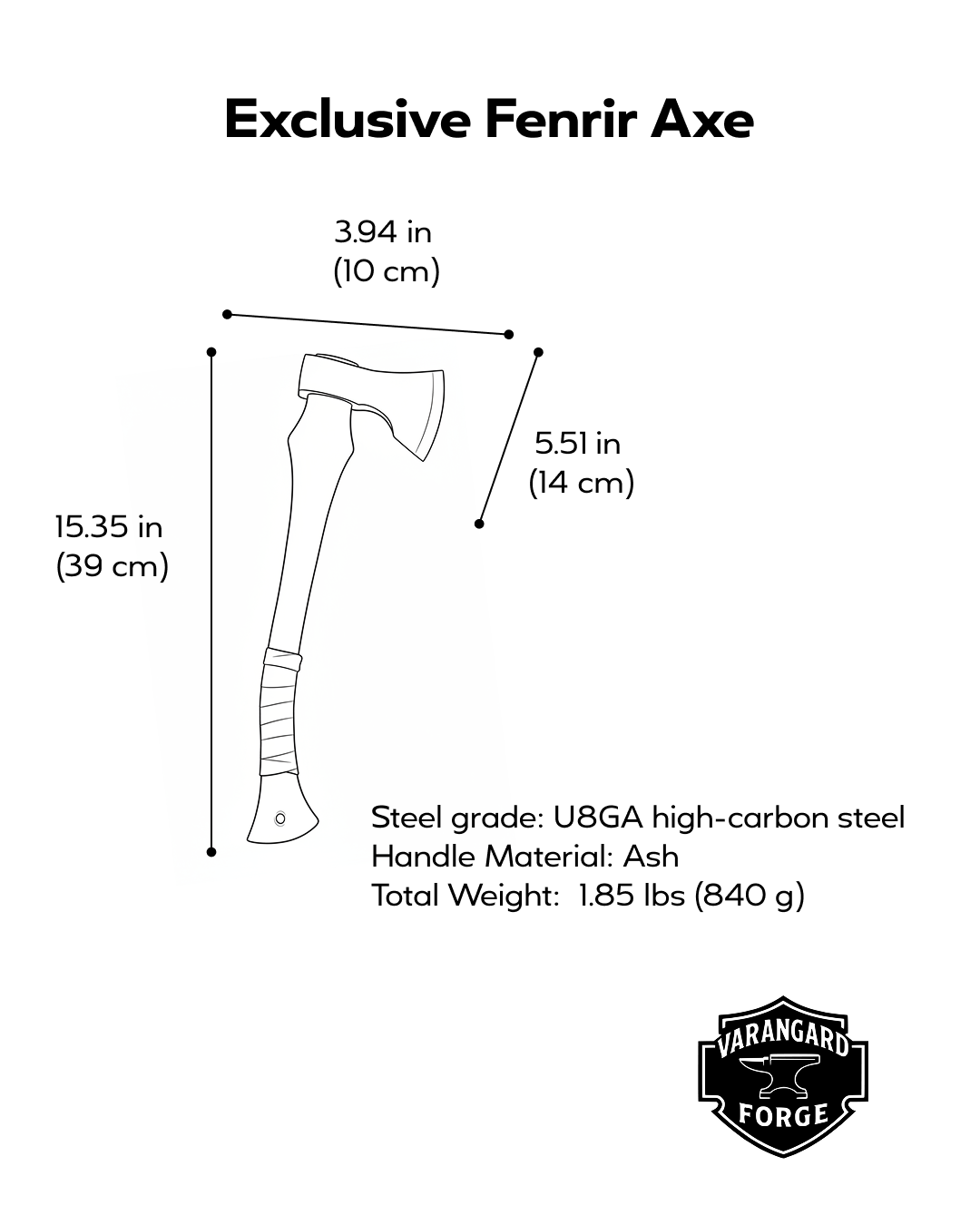 Exclusive Fenrir Casting Gift Axe, 65G Steel – Gorillas BBQ TR41