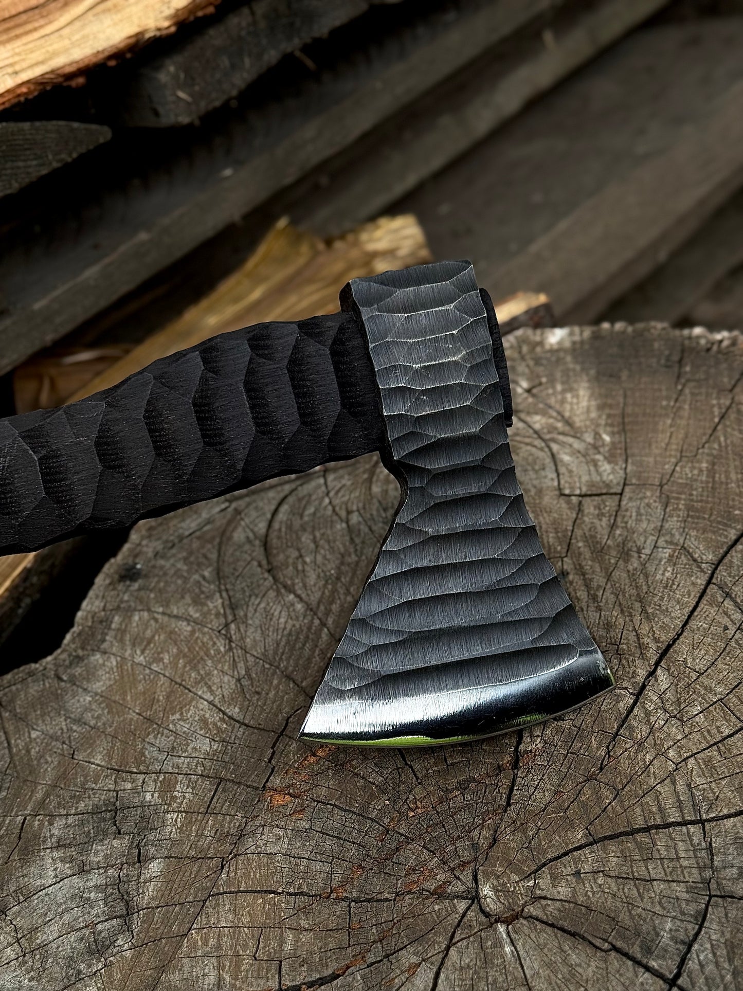 Exclusive Handmade Axe “KAMIN” – 65G Steel Gorillas BBQ TR7