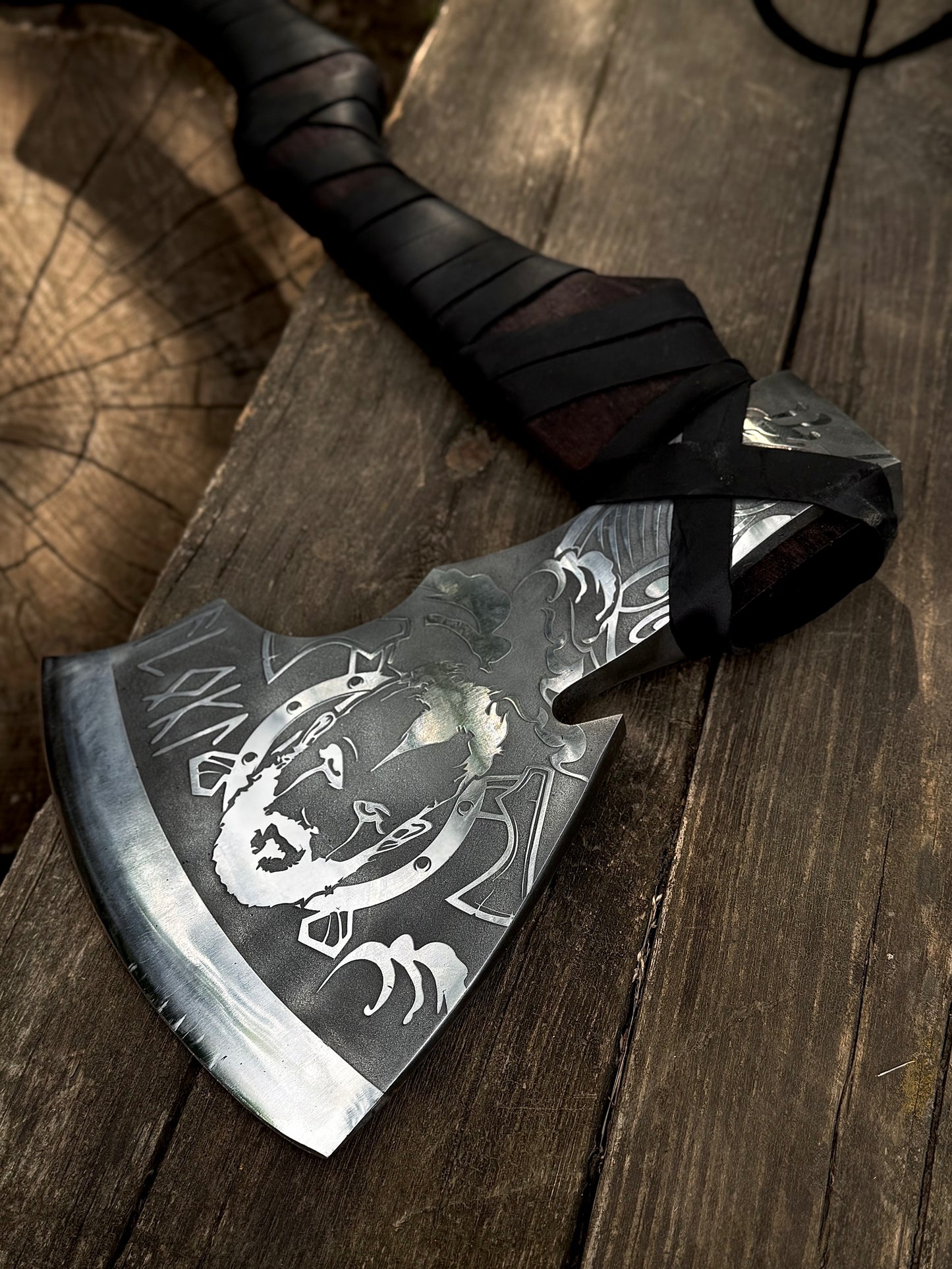 Handmade Valhalla Gift Axe – U7 Steel, Gorillas BBQ TR9