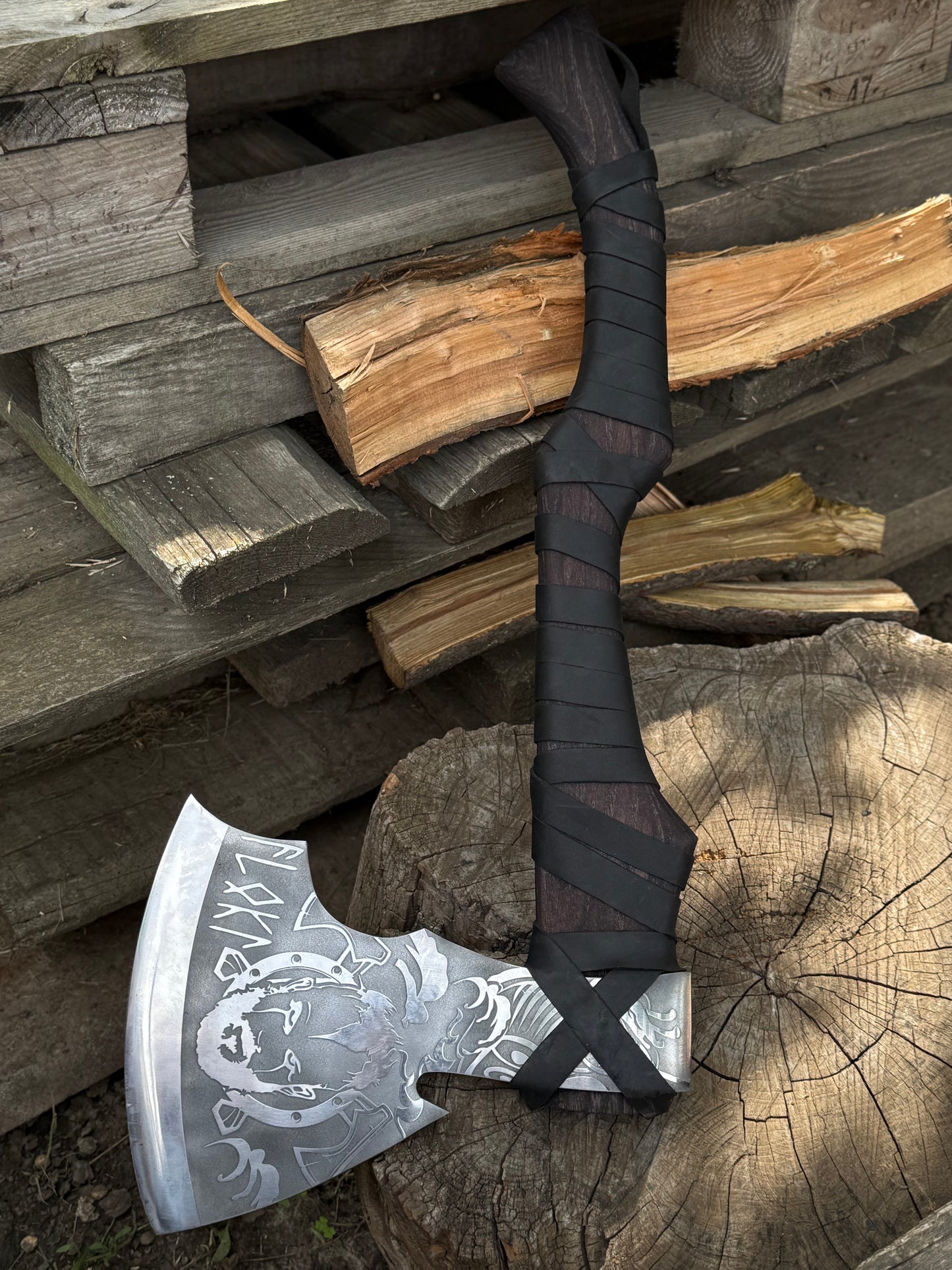 Handmade Valhalla Gift Axe – U7 Steel, Gorillas BBQ TR9