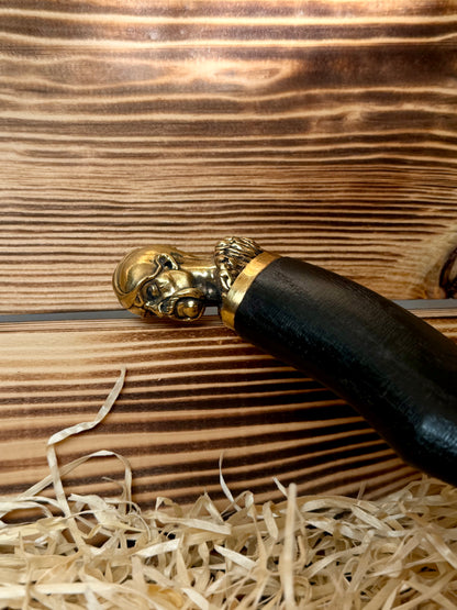 Hetman SIRKO Gorillas BBQ Knife with Etched Blade, 50Cr14MoV Steel