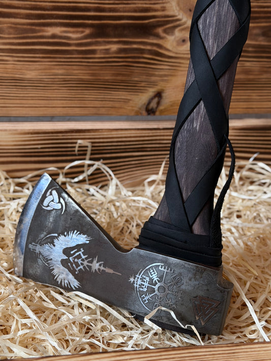 Gorillas BBQ TR72 “Voron 2” Hand‑Forged Axe – 65G Steel