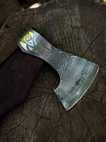 Scandinavian Odin’s Raven Axe