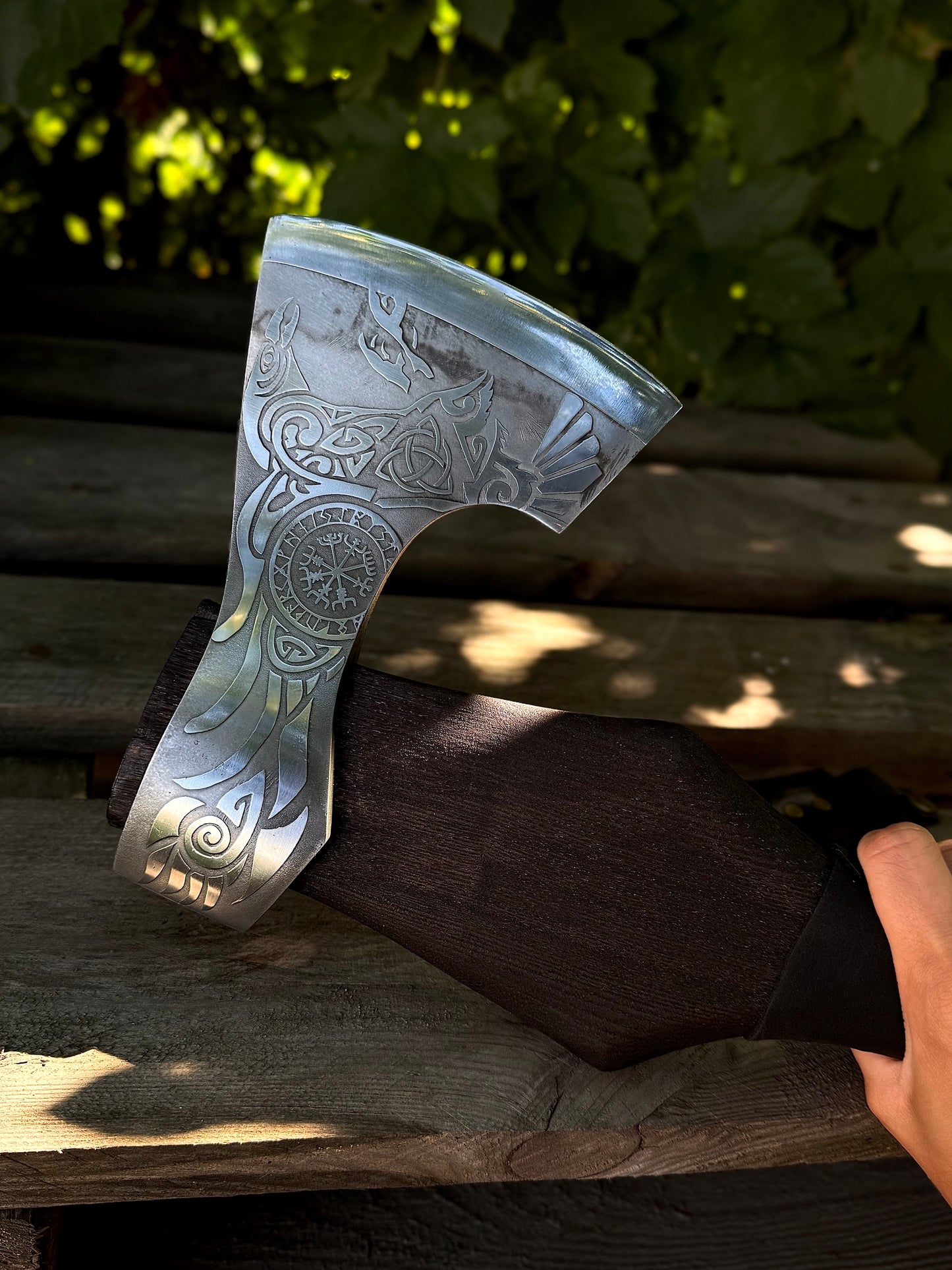 Scandinavian Odin’s Raven Axe – U8 Steel, Gorillas BBQ TR48