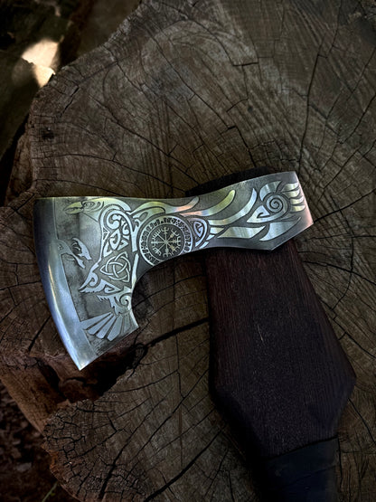 Scandinavian Odin’s Raven Axe