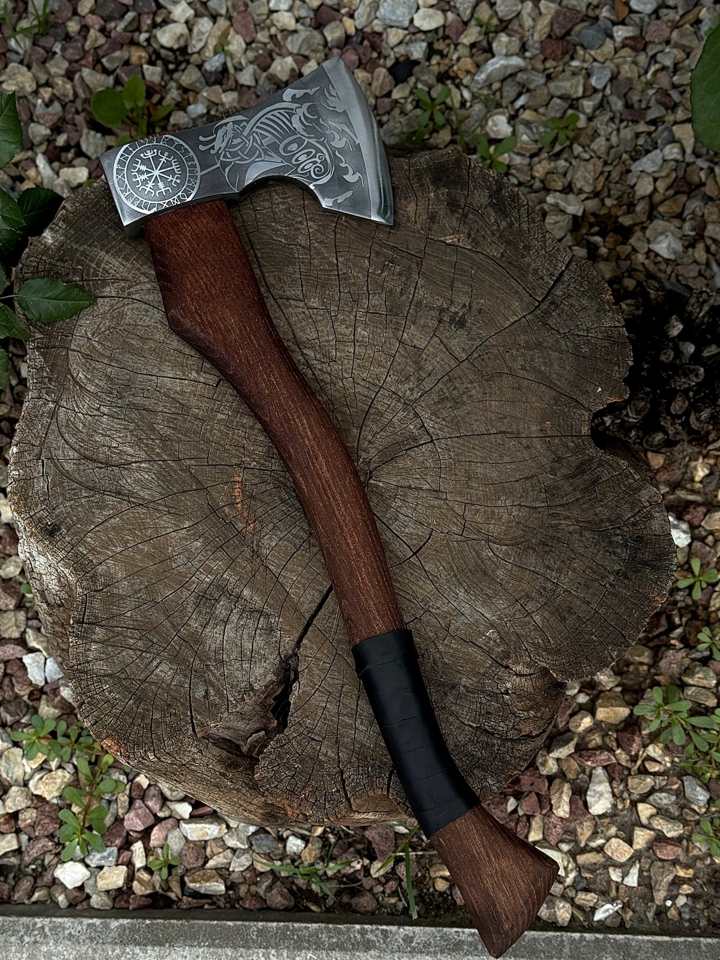 Handmade Axe “Drakkar” – U8GA Steel Gorillas BBQ TR31
