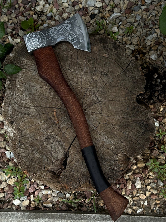 Handmade Axe “Drakkar” – U8GA Steel Gorillas BBQ TR31