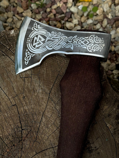 Handmade Engraved Axe “Runes”