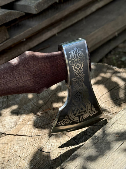 Handmade Engraved Axe “Runes”