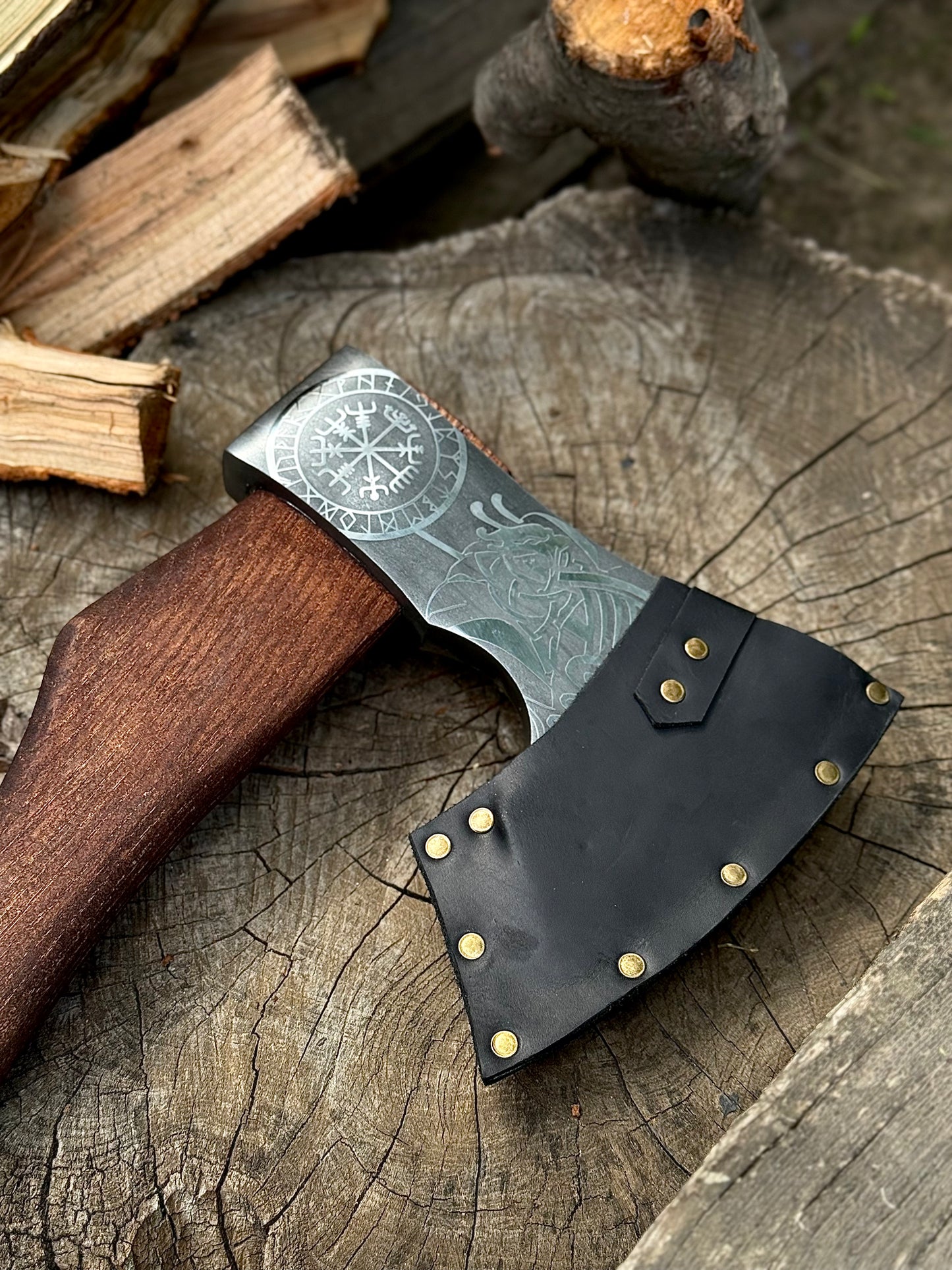 Handmade Axe “Drakkar” – U8GA Steel Gorillas BBQ TR31