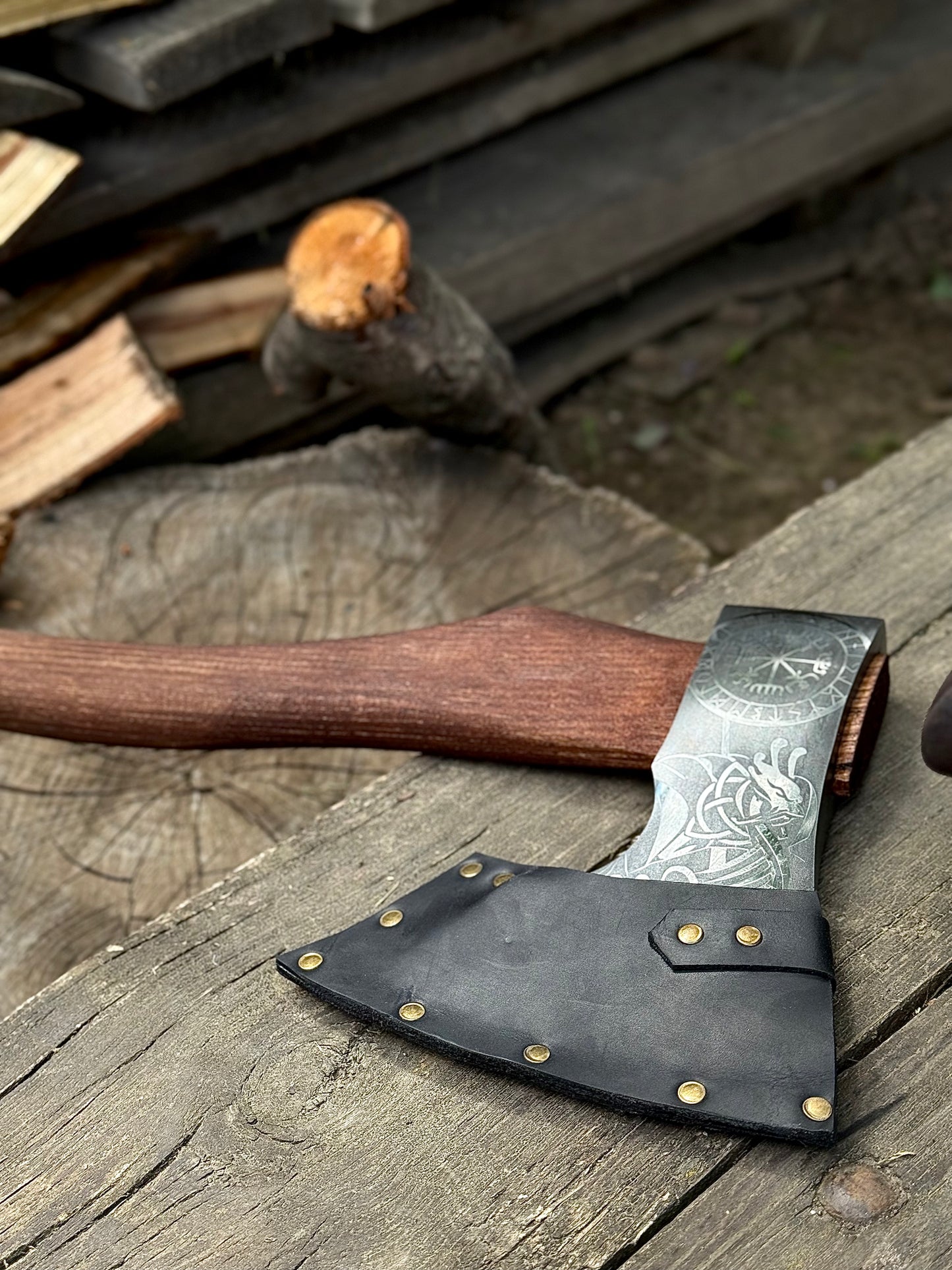 Handmade Axe “Drakkar” – U8GA Steel Gorillas BBQ TR31