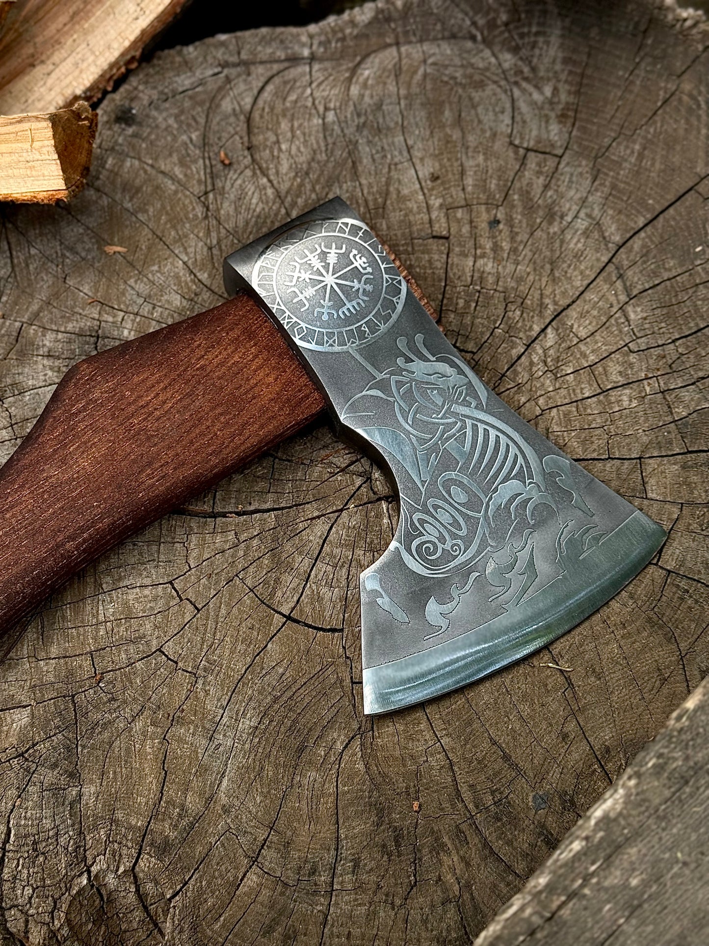 Handmade Axe “Drakkar” – U8GA Steel Gorillas BBQ TR31