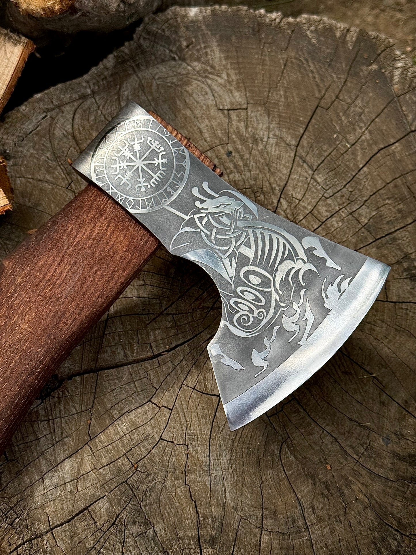 Handmade Axe “Drakkar” – U8GA Steel Gorillas BBQ TR31