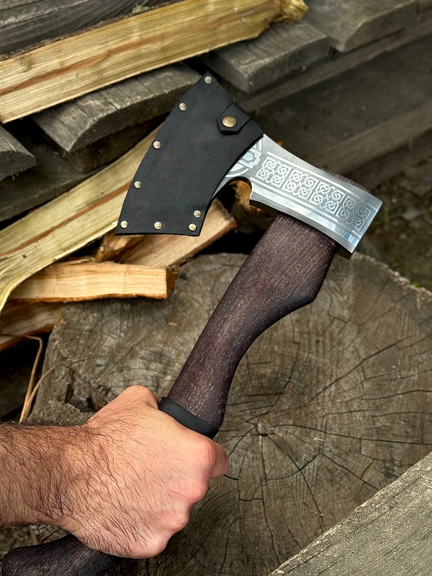 Hand-Forged Axe Templar U8GA Steel Gorillas BBQ TR29