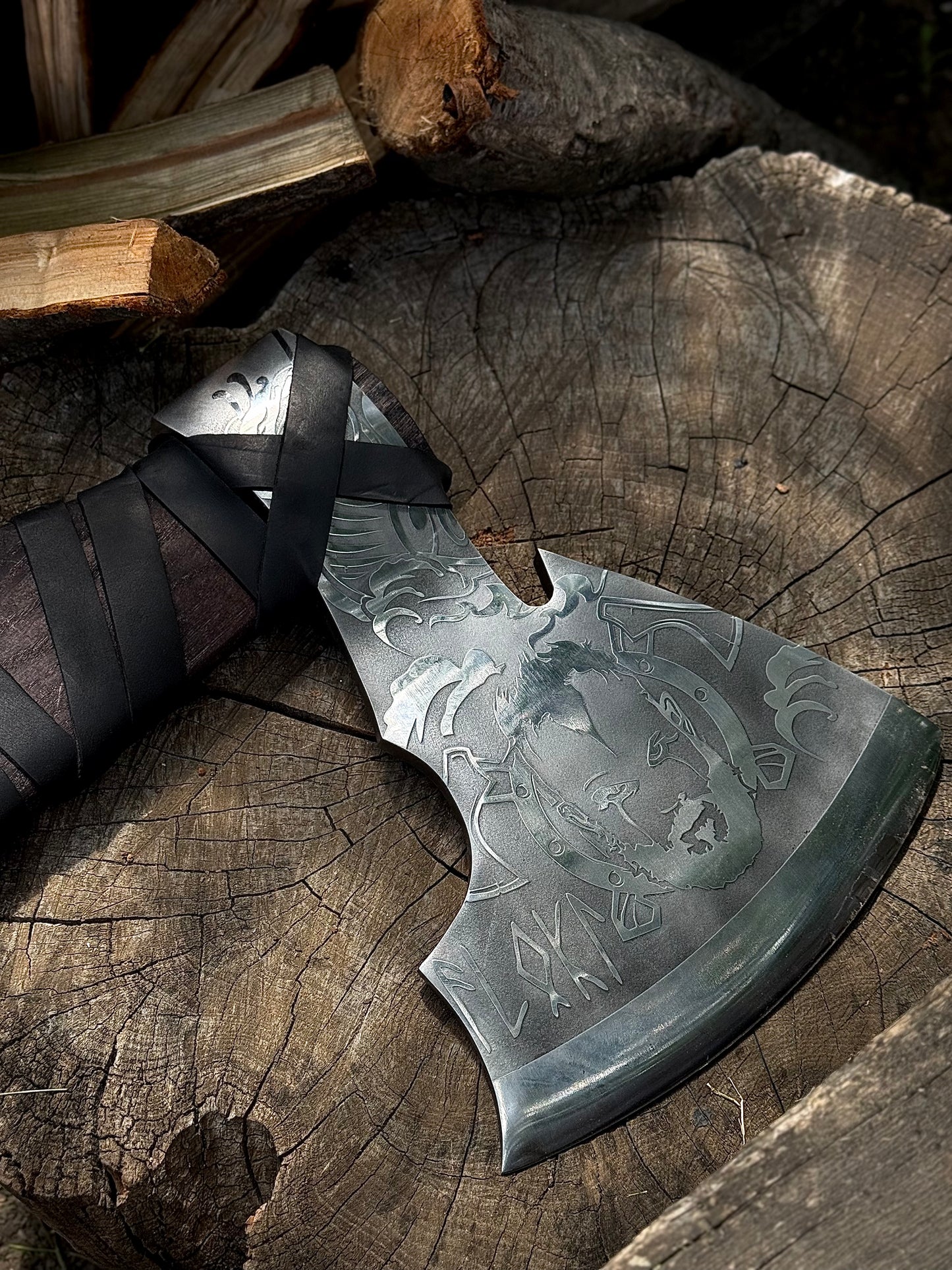 Handmade Valhalla Gift Axe – U7 Steel, Gorillas BBQ TR9