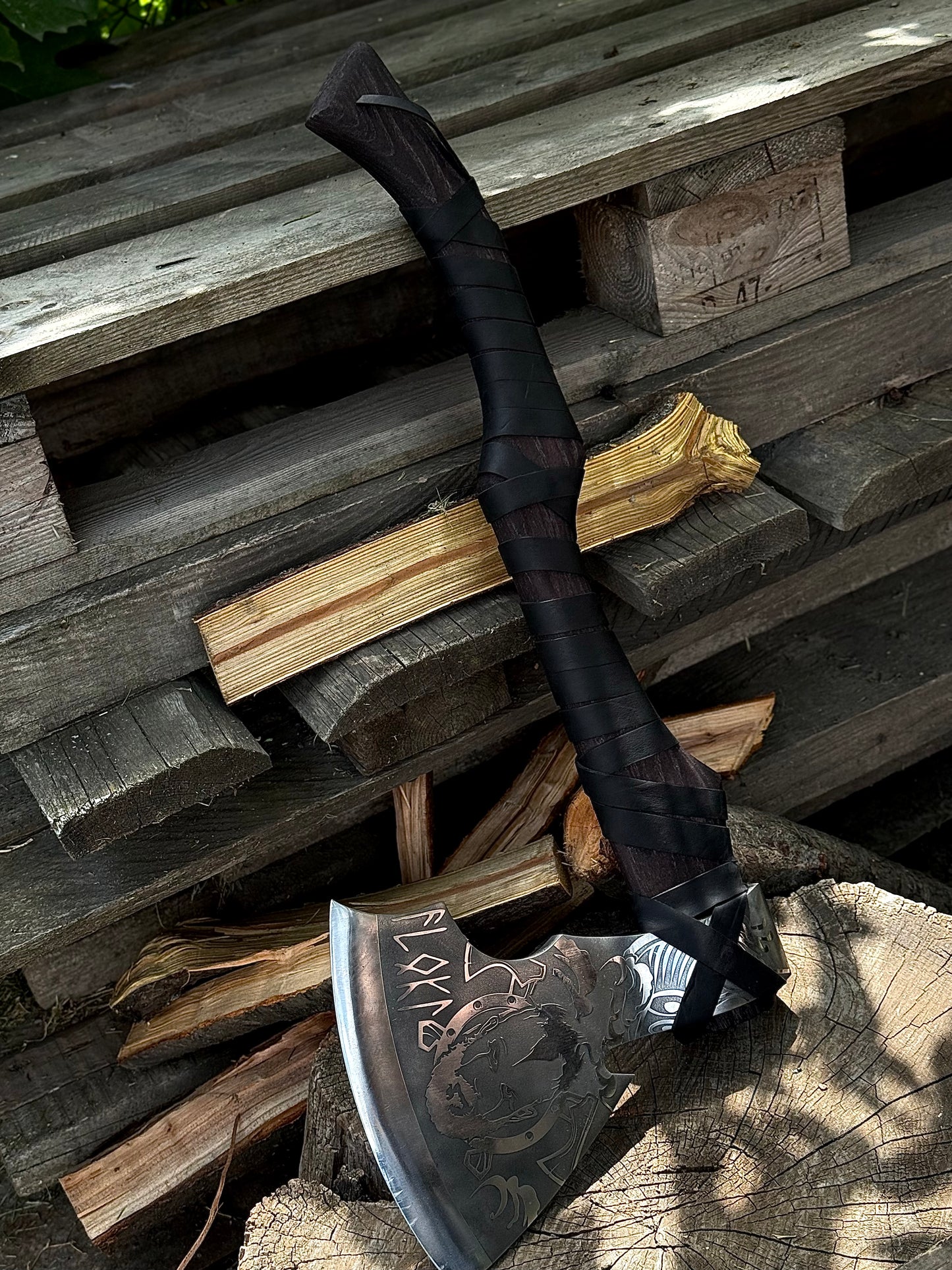 Handmade Valhalla Gift Axe – U7 Steel, Gorillas BBQ TR9