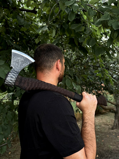 Hand-Forged Axe Vegvisir