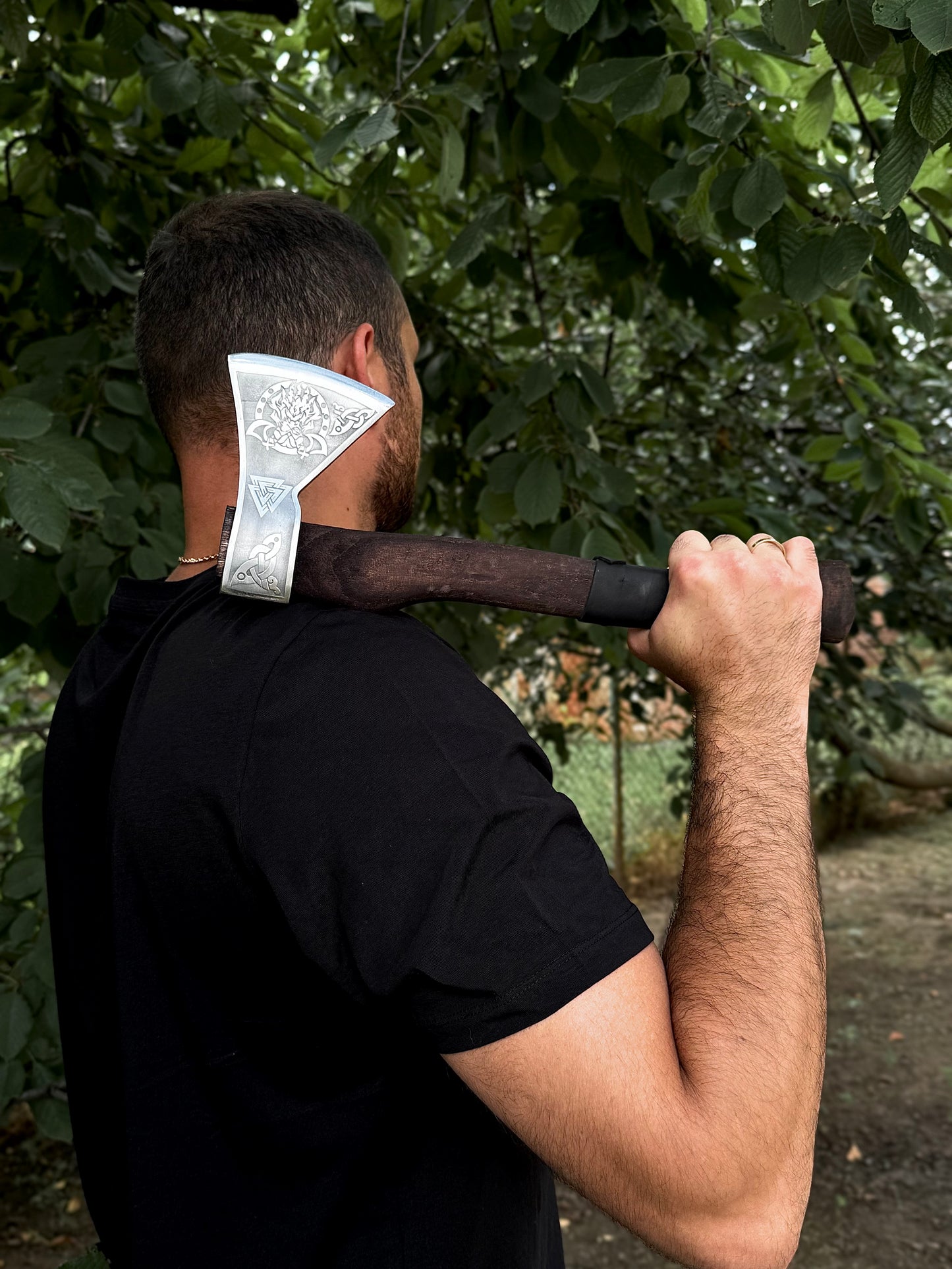 Handmade Ragnar Axe – 65G Steel, Gorillas BBQ TR3