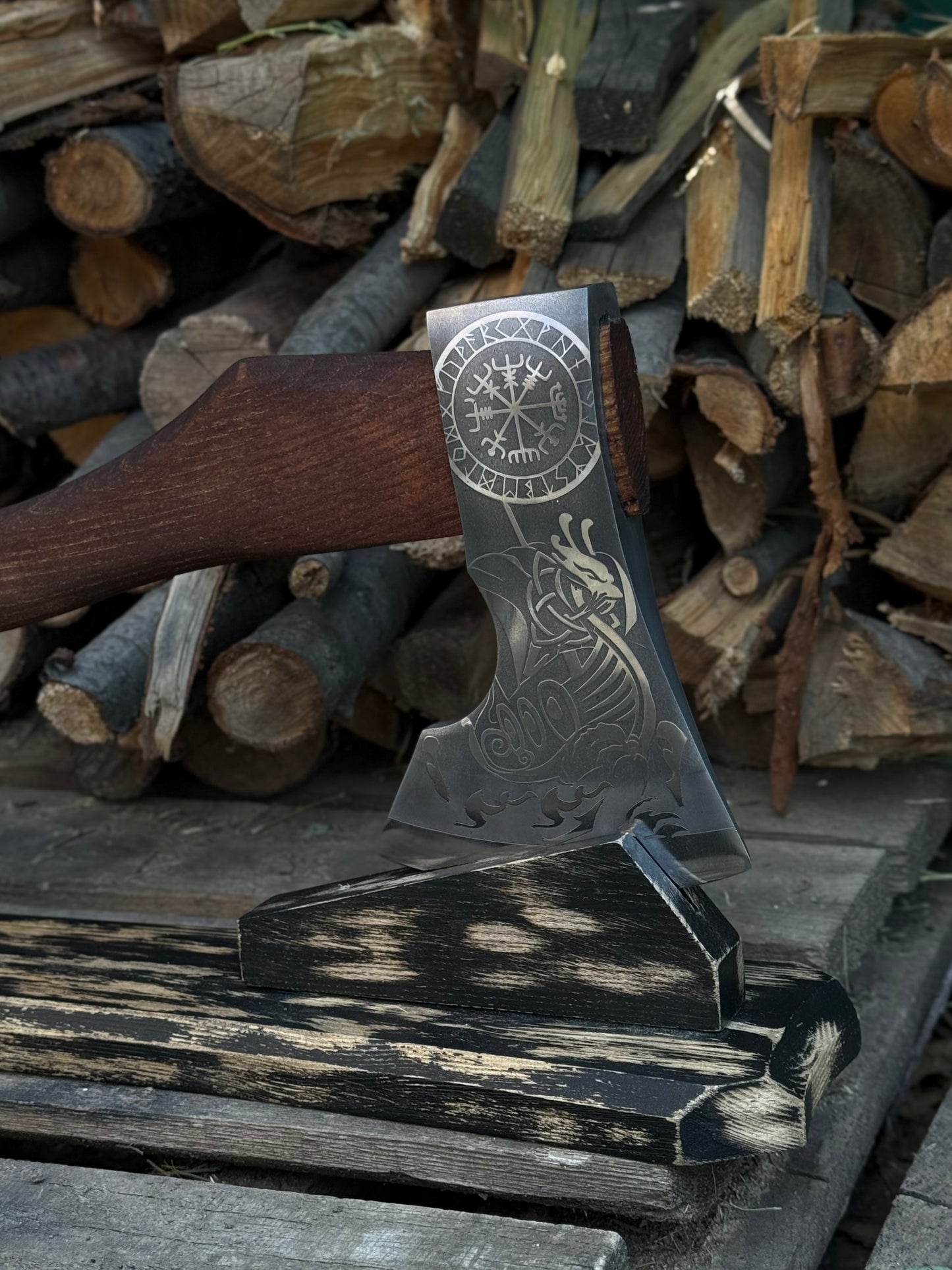 Handmade Axe “Drakkar” – U8GA Steel Gorillas BBQ TR31