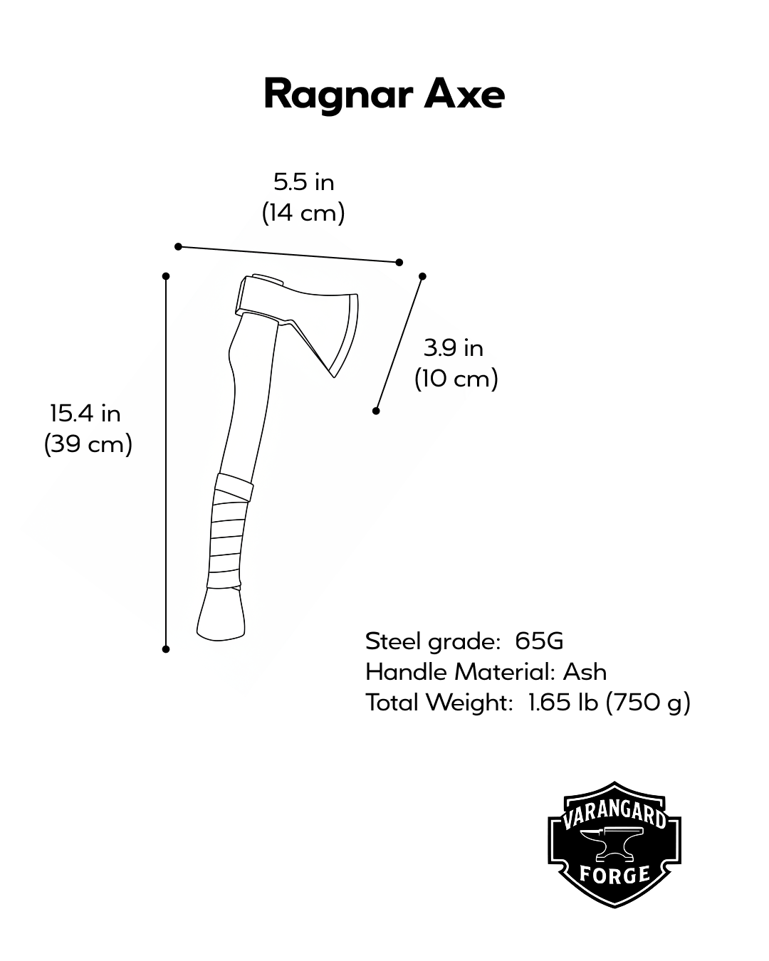Handmade Ragnar Axe – 65G Steel, Gorillas BBQ TR3