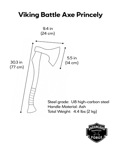Viking Battle Axe Princely Steel
