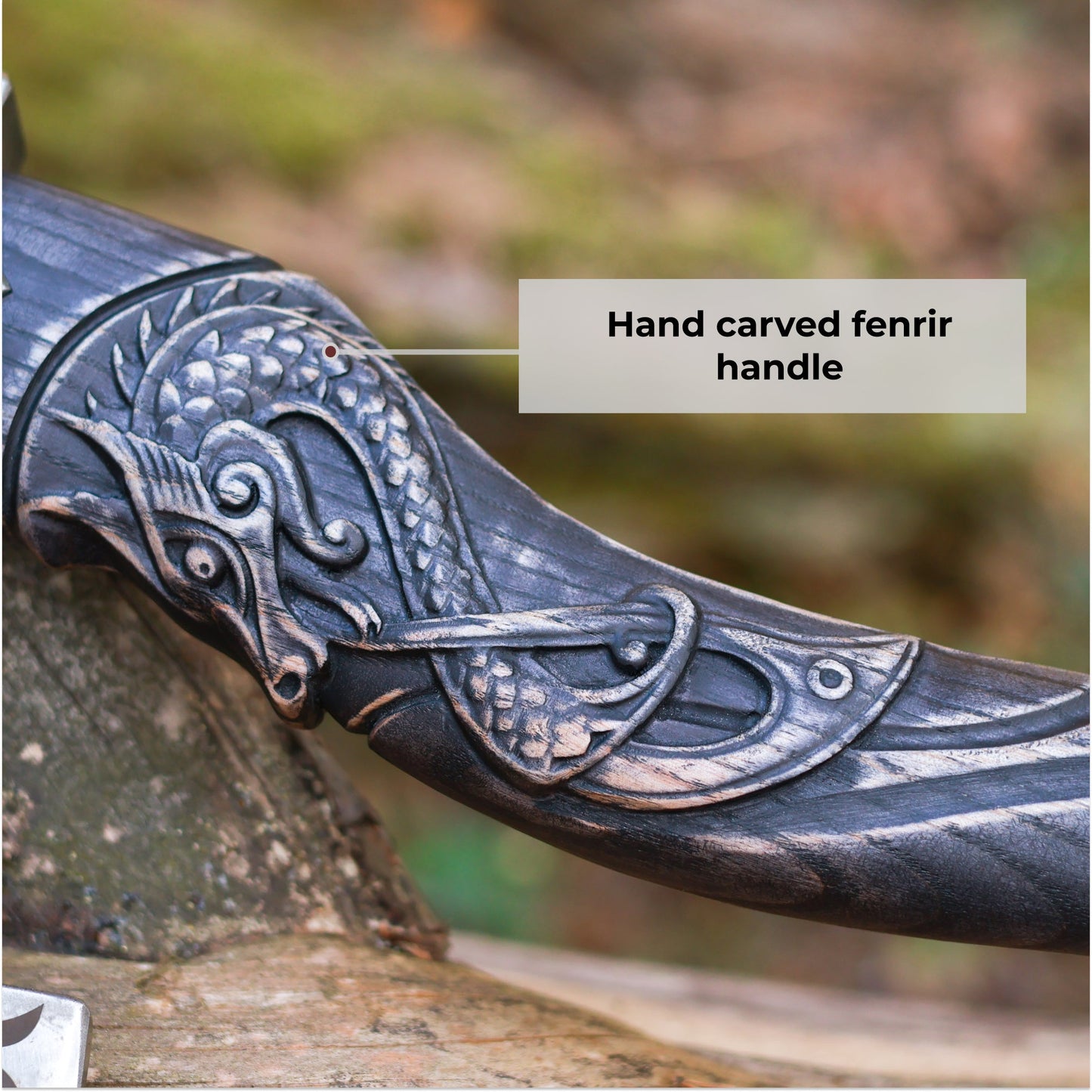 Viking Warrior Axe with Engraved Handle