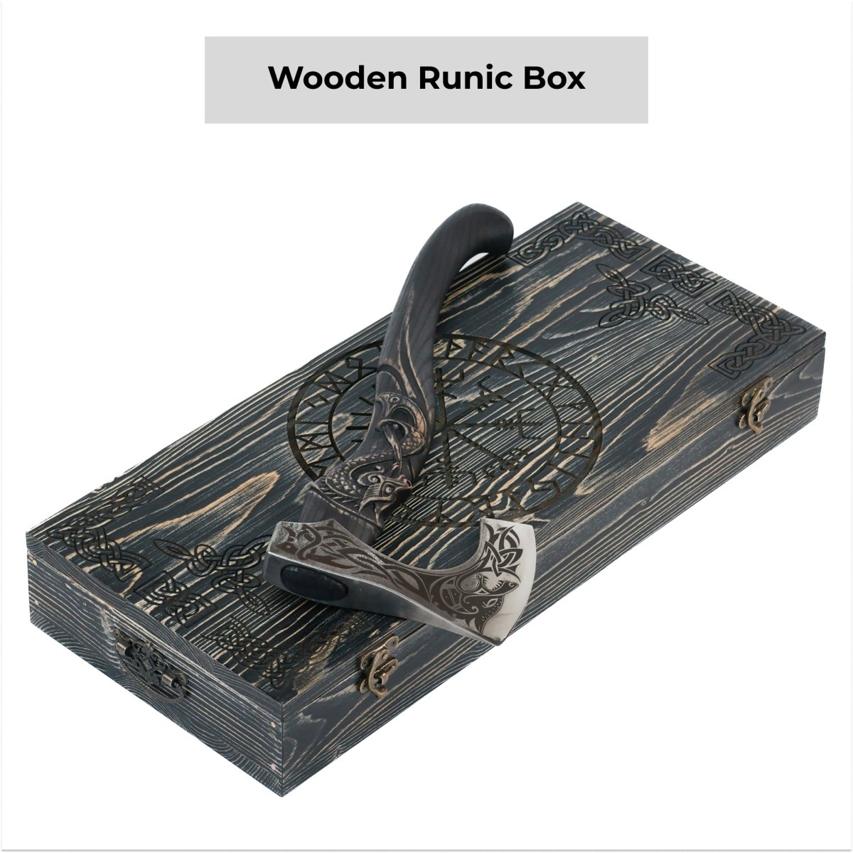 Viking Warrior Axe with Engraved Handle
