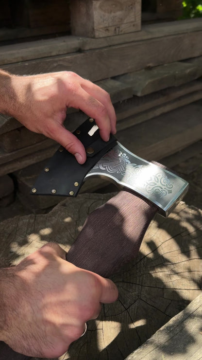 Handmade Engraved Axe “Runes”